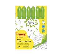 Jovi - Neon Gel Marker, Etui de 12 surligneurs, Couleur Vert, Ne dessèche Pas, Ne Tache Pas l'écriture et ne Traverse Pas Le Papier, sans Gluten