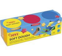 Jovi - Pâte à Jouer Souple, Soft Dough BLANDIVER, Coffret de 3 Pots de 110g, Couleurs Assorties, Idéal pour s'initier au Monde du modelage (403)