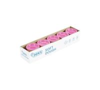 Jovi - Pâte à Jouer Souple, Soft Dough, Coffret de 5 Pots de 110 GR, Rose