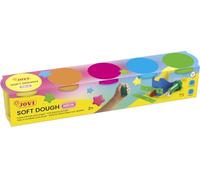 Jovi - Pâte à jouer souple, Soft Dough, Coffret de 5 pots de 110g, Fluo | Idéal pour s'initier au monde du modelage