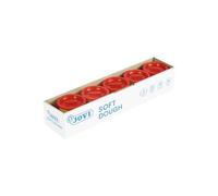 Jovi - Pâte à jouer souple, Soft Dough, Coffret de 5 pots de 110g, Rouge