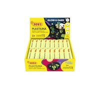 Jovi Pâte à Modeler Qui Brille dans Le Noir - Coffret de 18 pastilles de 50 grammes, Couleur phosphorescente (Glow in The Dark), sans Gluten (70/18G)