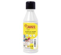 Jovi - Peinture Acrylique 250ml, Couleur Blanche, Haut Pouvoir Couvrant, S'applique Facilement sur n'importe Quelle Surface, sans Gluten (68001)