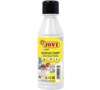 Jovi - Peinture Acrylique 250ml, Couleur Blanche, Haut Pouvoir Couvrant, S'applique Facilement sur n'importe Quelle Surface, sans Gluten (68001)