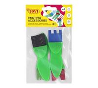 Jovi - Pinceaux en Caoutchouc, Sac de 4 unités, avec différents Motifs, Idéal pour appliquer avec Tout Type de Peinture (815)