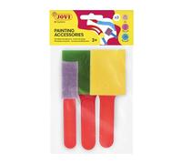 Jovi - Pinceaux Plats en Mousse, Sac de 3 unités, Grands pinceaux