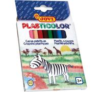 Jovi plasticolor crayons de cire 117mm couleurs assorties 12pcs