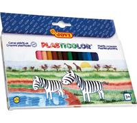 JOVI PLASTICOLOR crayons de couleur en plastique boîte de 24, couleurs assorties