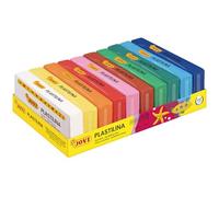 Jovi - PLASTILINA, Pâte à Modeler végétale, 10 x 150 grammes, Assortiment Multicolore, Couleurs vibrantes et Grande plasticité, sans Gluten, Idéale pour Les Enfants à partir de 2 Ans (71/10S)