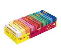 Jovi - PLASTILINA, Pâte à modeler végétale, 10 x 50 grammes, Assortiment multicolore vibrantes et grande plasticité, Sans gluten, Idéale pour les enfants à partir de 2 ans (70/10S)