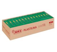 Jovi - PLASTILINA, pâte à Modeler végétale, 15 x 350 grammes, Vert foncé, Grande plasticité, sans Gluten, Idéale pour Les Enfants à partir de 2 Ans (7211)