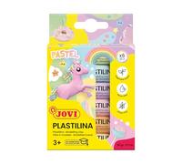 Jovi - PLASTILINA pâte à modeler végétale, 6 x 15 grammes, Assortiment de couleurs pastel, Grande plasticité, Sans gluten, Idéale pour les enfants à partir de 3 ans