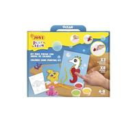 Jovi Play&Fun - Set de peinture au sable coloré, 8 pots de sable et feuilles de coloriage d'animaux marins, cadeaux et travaux manuels pour filles et garçons à partir de 3 ans (2102)