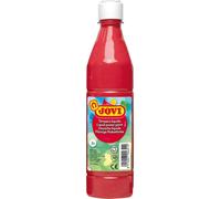 Jovi - Gouache liquide, bouteille de 500ml, Couleur Rouge, Peinture à base d'ingrédients naturels, Facile à laver, Sans gluten, Idéal pour l'école (50607)
