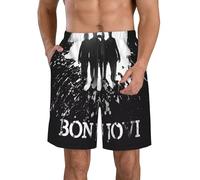 Jovi Rock Band Bon Pantalon de plage décontracté à séchage rapide Short de plage multi-scénario Short de vacances respirant, T-2., L