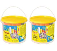 Jovi - Street Chalks, 21 craies jumbo, Couleurs assorties pour dessiner sur le sol, Idéal pour les jeux et les peintures murales sur l'asphalte, Facile à enlever avec de l'eau (1130) (Lot de 2)