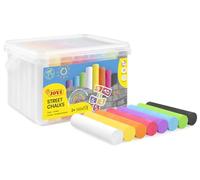 Jovi - STREET CHALKS, 48 craies jumbo super épaisses pour peinture de sol
