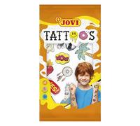 Jovi Tatouages doux pour la peau pour enfants (émoticônes, animaux et plus, plus de 80 motifs, faciles à enlever), multicolores