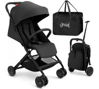 Jovial Poussette de voyage légère pour bébé avec pliage facile à une main, poussette compacte et portable pour un usage quotidien et les voyages en famille, avec auvent, panier et sac de rangement