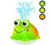 Jovicos Jouet de bain pour bébé avec lumière LED, grenouille pulvérisateur, jouet de bain pour bébé à partir de 1, 2, 3 ans, cadeau pour garçons et filles
