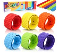Jovicos Lot de 6 bracelets sensoriels en silicone pour enfants à partir de 3 ans et adultes
