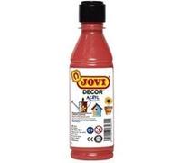 Jovi - Peinture Acrylique 250ml, Couleur Rouge, Haut Pouvoir Couvrant, S'applique Facilement sur n'importe Quelle Surface, sans Gluten (68007)