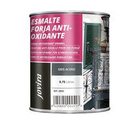 JOVIRA PINTURAS Émail de forge Antioxydant Émail à base de solvant. Protection et décoration du fer (750 millilitres, Gris acier).