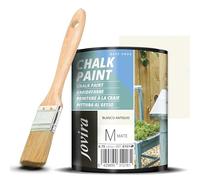 JOVIRA PINTURAS Peinture à la craie - Peinture à la craie à l'eau mate + Pinceau spécial bois. Renouvelez vos meubles avec créativité. (750 Millilitres, Blanc antique)