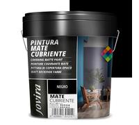JOVIRA PINTURAS Peinture Couvrante Mate. Peinture intérieure-extérieure avec un excellent pouvoir couvrant (4 Litres, Noir)