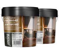 JOVIRA PINTURAS Peinture Façades Anti-Moisissures, imperméable et anti-fissures. (2x4 Litres, Blanc)