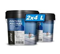 JOVIRA PINTURAS Peinture piscine à l'eau. Protection et décoration de piscines. (2x4 Litres, Blanc)