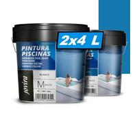 JOVIRA PINTURAS Peinture piscine à l'eau. Protection et décoration de piscines. (2x4 Litres, Bleu)
