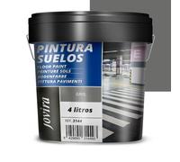 JOVIRA PINTURAS Peinture Sols Garages, Terrains de sport, sols en béton, asphalte et ciment. Protège et décore les surfaces, aspect mat. (4 Litres, Gris)