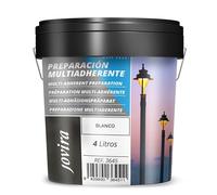 JOVIRA PINTURAS Primaire multi-adhésif mat en phase aqueuse. Primaire pour surfaces difficiles (galvanisé, acier, aluminium, PVC rigide, bois, etc.) (4 Litres, Blanc).