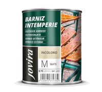 JOVIRA PINTURAS Vernis Extérieur Transparent. Décore et embellit tous les types de bois à l'extérieur, tables, chaises, meubles, bateaux, terrasses (Mat, 750 Millilitres)