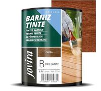 JOVIRA PINTURAS Vernis teinté à base d'eau, finition brillante. Spécial pour la teinture et le vernissage du bois. (750 Millilitres, Acajou)