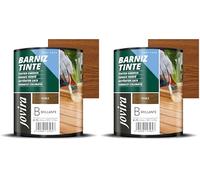 JOVIRA PINTURAS Vernis teinté à base d'eau, finition brillante. Spécial pour la teinture et le vernissage du bois. (750 Millilitres, Chêne) (Lot de 2)