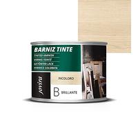 JOVIRA PINTURAS Vernis Teinté brillant, vernis pour bois, protège, décore et embellit le bois. (375 ml ,Incolore)