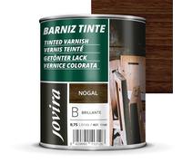 JOVIRA PINTURAS Vernis teinté et brillant pour l’intérieur (6 couleurs), vernis pour bois, protège, décore et embellit (750 Millilitres, Noyer)