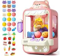 Jovow Candy Grabber, Mini Distributeur Automatique avec Musique, Distributeur de Prix pour Filles et Garçons, Machine à Jeu Électronique à Pince pour Fêtes et Anniversaires, 35 Mini Jouets