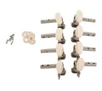 Jovryn Machines Tuners Pegs Tuning Key avec Blanc Pearl Knobs 4L + 4R pour Mandolin