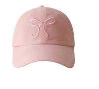 JOVYTH 1 Gorra Rosa con Lazos para Niñas - Gorra Infantil con Bordado de Corazón, Visera Regulable, Gorra Deportiva Secado Rápido para Niñas 3-10 Años