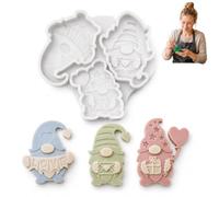 JOVYTH 1 Moule Silicone Gnome en Matériau Flexible, Moule Réutilisable pour Figurines de Crèche, Qualité Durable, Adapté à Noël, Halloween et Projets Créatifs