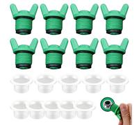 JOVYTH 18 Pièces Set Bouchons Obturation, 4x G1/2 & 4x G3/4 Bouchon de Montage PPR pour Conduite d'Eau, Avec Joint pour Test d'Étanchéité