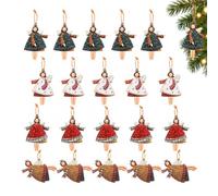 JOVYTH 20 Anges de Noël en Bois - Anges en Bois de Couleurs Variées, 6x4 cm, avec Corde d’Accrochage - pour Sapin, comme Ange Gardien pour les Cadeaux ou Porte-Bonheur