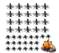 JOVYTH 40 Pièces Araignées et Fourmis Factices en Plastique, Figurines d'Halloween Réalistes, Décorations de Fête Effrayantes pour Gâteaux, Plantes, Blagues et Projets DIY