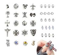 JOVYTH 40 Strass Nail Art Punk (4mm) -Pierres Précieuses Charme Rock, Cœur Étoile, Tulipes, Clous, DIY Accessoires Joaillerie pour Ongles Gothic