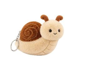 JOVYTH Porte-clés escargot mignon en peluche, doudou animalier à suspendre, doudou tout doux pour sac et clés