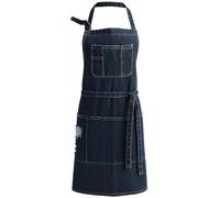 Jowcud Tablier en jean avec 5 poches pour la cuisine, les coiffeurs pour homme et femme, tablier réglable pour l'art, le jardinage, les cafés, les bars, le travail