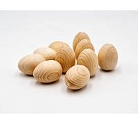 JOWE Lot de 10 œufs en bois DIY Pâques - Décoration de Pâques de qualité supérieure - Œufs en bois massif - Œufs en bois à décorer - Œufs de Pâques en bois - Fabriqué en Autriche (M - 30 x 40)